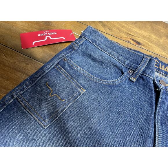 Kimes Ranch Men's Stewart Jeans Blue 100% Cotton Straight Leg 34x36 USA Made NWT - Picture 4 of 13
